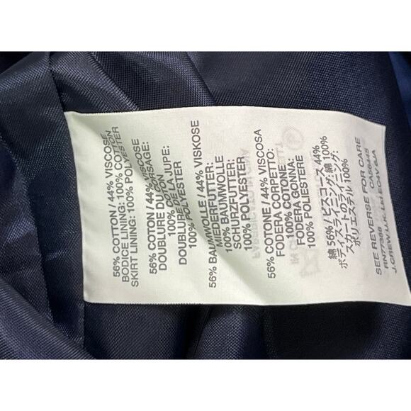 J.Crew Strapless Sweetheart Dress Blue NWT Size 6 Weddings and Parties - Picture 10 of 10